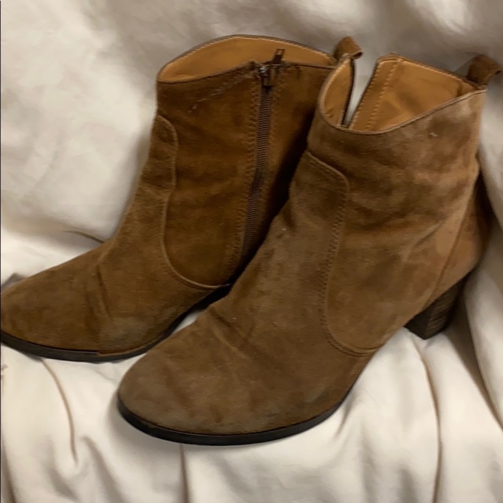 J. Crew Brown Suede Booties